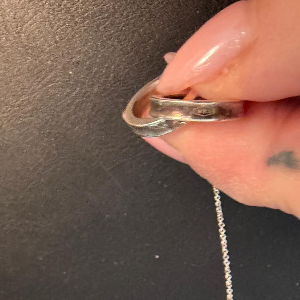 Tiffany Interlocking Ring Sterling Silver Necklace - image 4